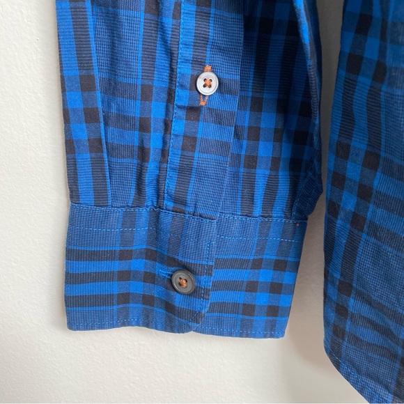 Ted Baker London Plaid Button Down Shirt Size 3 - Picture 6 of 9